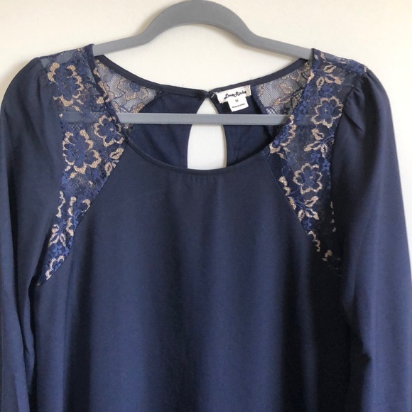 NWOT Love Riche Navy Long Sleeved Dress - Picture 3 of 9